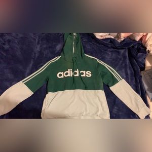 Hire and green adidas hoodie!